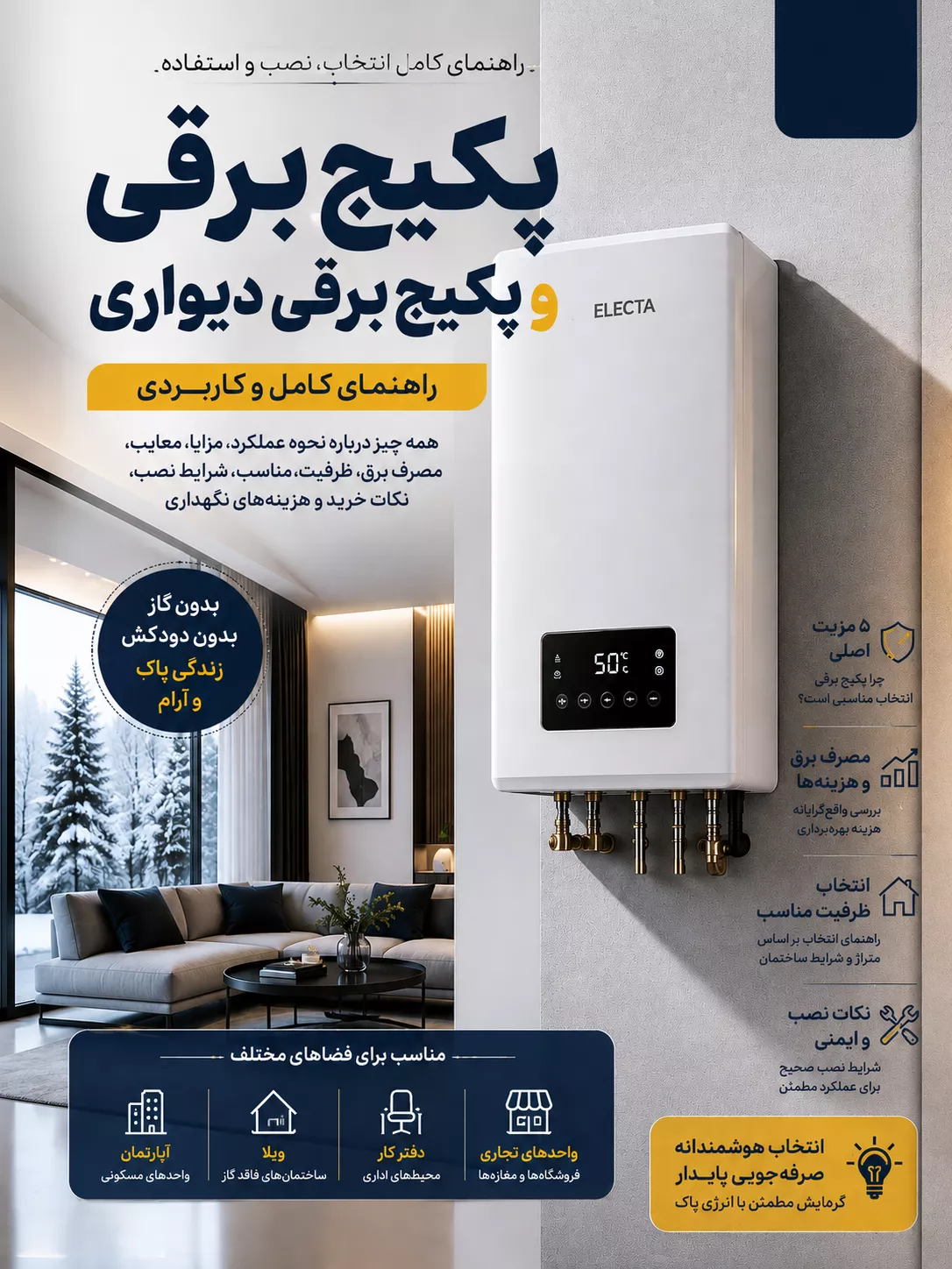 پکیج برقی چیست؟ بررسی کامل مزایا، معایب، نحوه کار و کاربردها